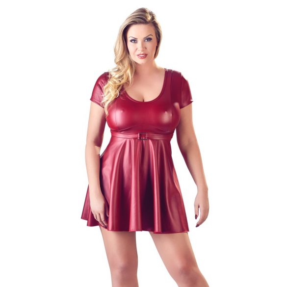 Cottelli Plus Size - A-linienförmiges Minikleid (Burgund)