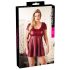 Rochie mini A-line bordo, mărime mare - Cottelli