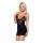 Obsessive 828-CHE-1 - Rhinestone Strappy Dress with Thong (Black)