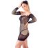 Mandy Mystery - Fishnet Tube Dress with Garters and Thong - Black (S-L)