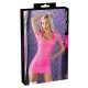 Cottelli Party - Shiny, Short-Sleeved Mini Dress (Pink) - M