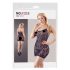 NO:XQSE - Tiger Stripe Sheer Dress with Thong - Black (S-L)