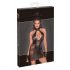 Noir - Black Corset Mini Dress with Plunging Neckline  - M