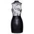 Noir - Transparent Top, Shiny Mini Dress (Black)