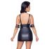 Cottelli Bondage - Halsband Mini-Kleid mit Glanz (Schwarz)