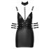 Cottelli Bondage - Glossy Mini Dress with Choker (Black)