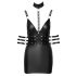 Cottelli Bondage - robe mini brillante à collier (noir) - M