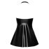 Rochie mini neagră cu model de piele de șarpe - Noir  - M