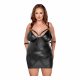 Cottelli Plus Size - Minikleid mit Armbandern und Gurten (schwarz)