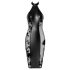 Noir - Glänzend-Durchsichtiges Neckholder-Kleid mit Blumenmuster (Schwarz)  - M