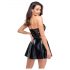 Noir - mini abito lucido con top in pizzo (nero) - L