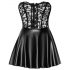 Noir - mini abito lucido con top in pizzo (nero) - L