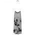 Noir - Completely Sheer Floral Maxi Dress (Black)