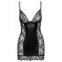 Sheer-sided Mini Dress (Black)  - M