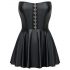 Cottelli - Shiny Mini Dress with Pleated Skirt (Black)