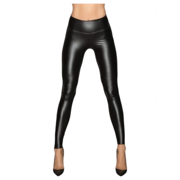 Noir - lange, glanzende legging (zwart)