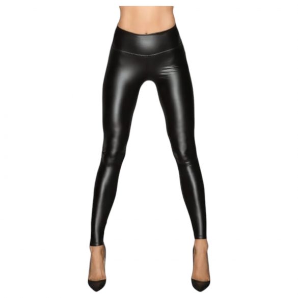 Noir - Long, Shiny Leggings (Black)