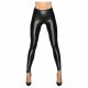 Noir - Long, Shiny Leggings (Black)  - L