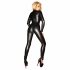 Noir - Glossy Long-Sleeve Jumpsuit (Black)  - L