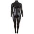 Cottelli Plus Size - Shiny Long Sleeve Party Jumpsuit (Black)  - 2XL