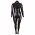 Cottelli Plus Size - Shiny Long Sleeve Party Jumpsuit (Black)  - 2XL