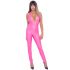 Cottelli Party - jumpsuit med djup rygg (rosa)