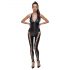 Cottelli Party - Halterneck Lace-Up Catsuit (Black) - M