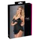 Cottelli - Lichte, ruches babydoll (zwart) - M