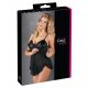 Cottelli - Leichte, gerüschte Babydoll (schwarz)  - XXL