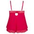 Babydoll Confortevole per il Sonno con Pizzo - Cottelli Taglie Forti (Rosso)