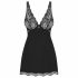 Obsessive Luvae - nuisette florale à strass avec string (noir) - L/XL