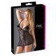 Cottelli Plus Size - Lace-Insert Sheer Negligee (Black)