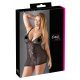 Cottelli Plus Size - Lace-Insert Sheer Negligee (Black)  - 2XL