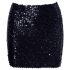 Cottelli Party - Shiny Sequin Skirt (Black)  - L