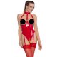 Open, Halter Neck Bodysuit (Red)