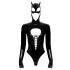 Black Velvet - pikade varrukatega Batwoman body (must)
  - M