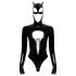 Black Velvet - Long Sleeve Batwoman Bodysuit (Black)  - M