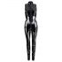 Black Level - Glossy Zippered Jumpsuit (Black)