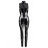 Black Level - Glossy Zippered Jumpsuit (Black)  - S