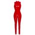 Red Zippered Sleeveless Jumpsuit - Black Level