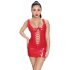 Black Level - Lace-Up Vinyl Mini Dress (Red)