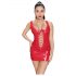 Black Level - Lace-Up Vinyl Mini Dress (Red) - M