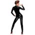 Noir - Zippered Long-Sleeve Jumpsuit (Black)  - M