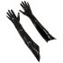 Extra Long Lacquer Gloves (Black)  - M