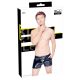 Black Level - Men's Shorts with Side Pockets (Black, Patent Leather)  - M