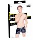 Black Level - Men's Shorts with Side Pockets (Black, Patent Leather)  - L