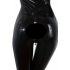 Combinaison femme à manches longues en latex (noir)