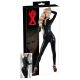 Latex long-sleeve women's jumpsuit (black)  - M