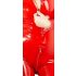 LATEX - dames overall met lange mouwen (rood)