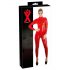 LATEX - Long-Sleeve Women's Catsuit (Red) - S